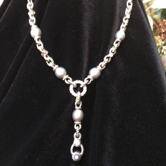 Judith Ripka Sterling Black Pearl 